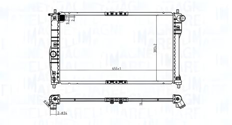 Радиатор охлаждения для DAEWOO NUBIRA, MAGNETI MARELLI (350213174900)