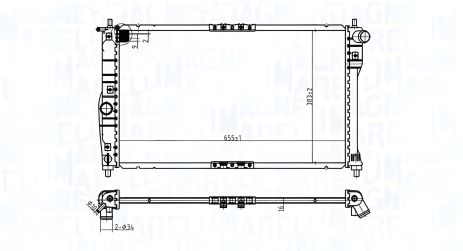 Охолоджувальний радіатор DAEWOO NUBIRA, MAGNETI MARELLI (350213174900)