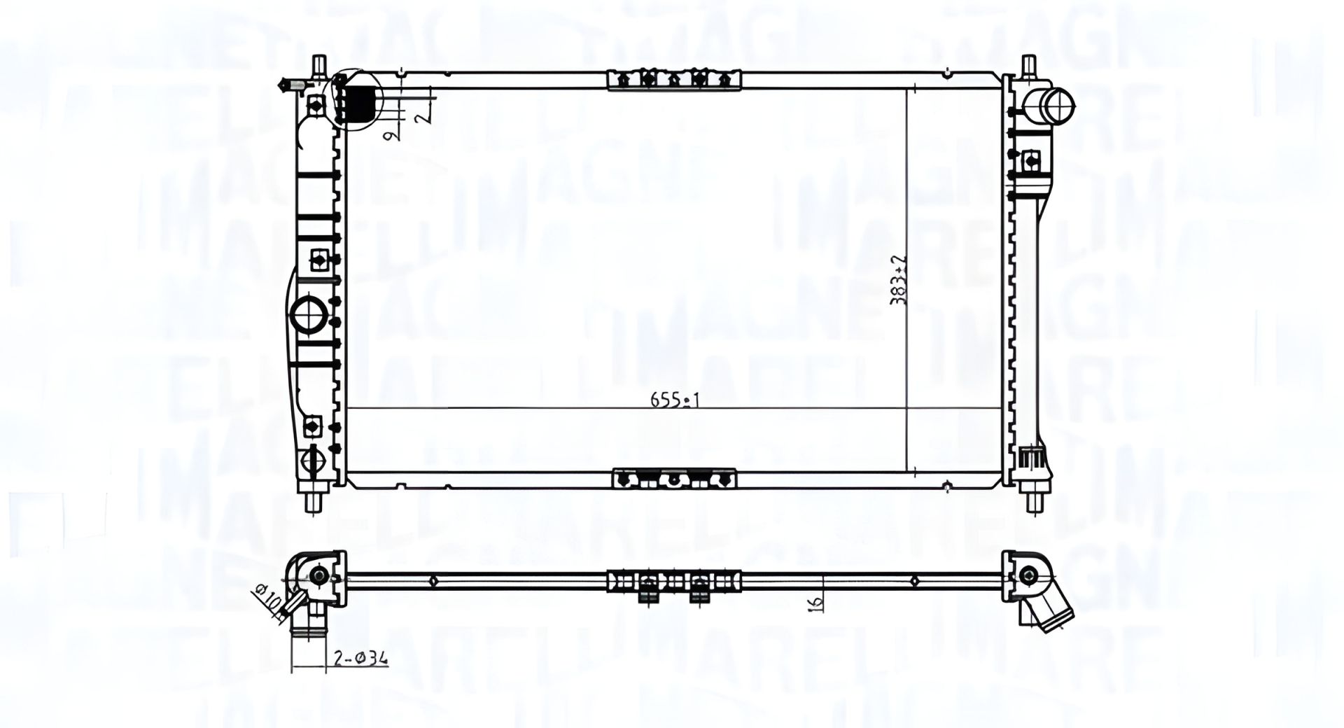 Радиатор охлаждения для DAEWOO NUBIRA, MAGNETI MARELLI (350213174900) Радиатор охлаждения для DAEWOO NUBIRA, MAGNETI MARELLI (350213174900)