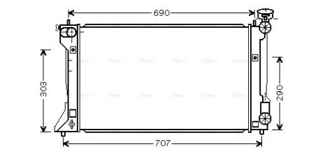 Радіатор охолодження TOYOTA AVENSIS, AVA COOLING (TO2333)