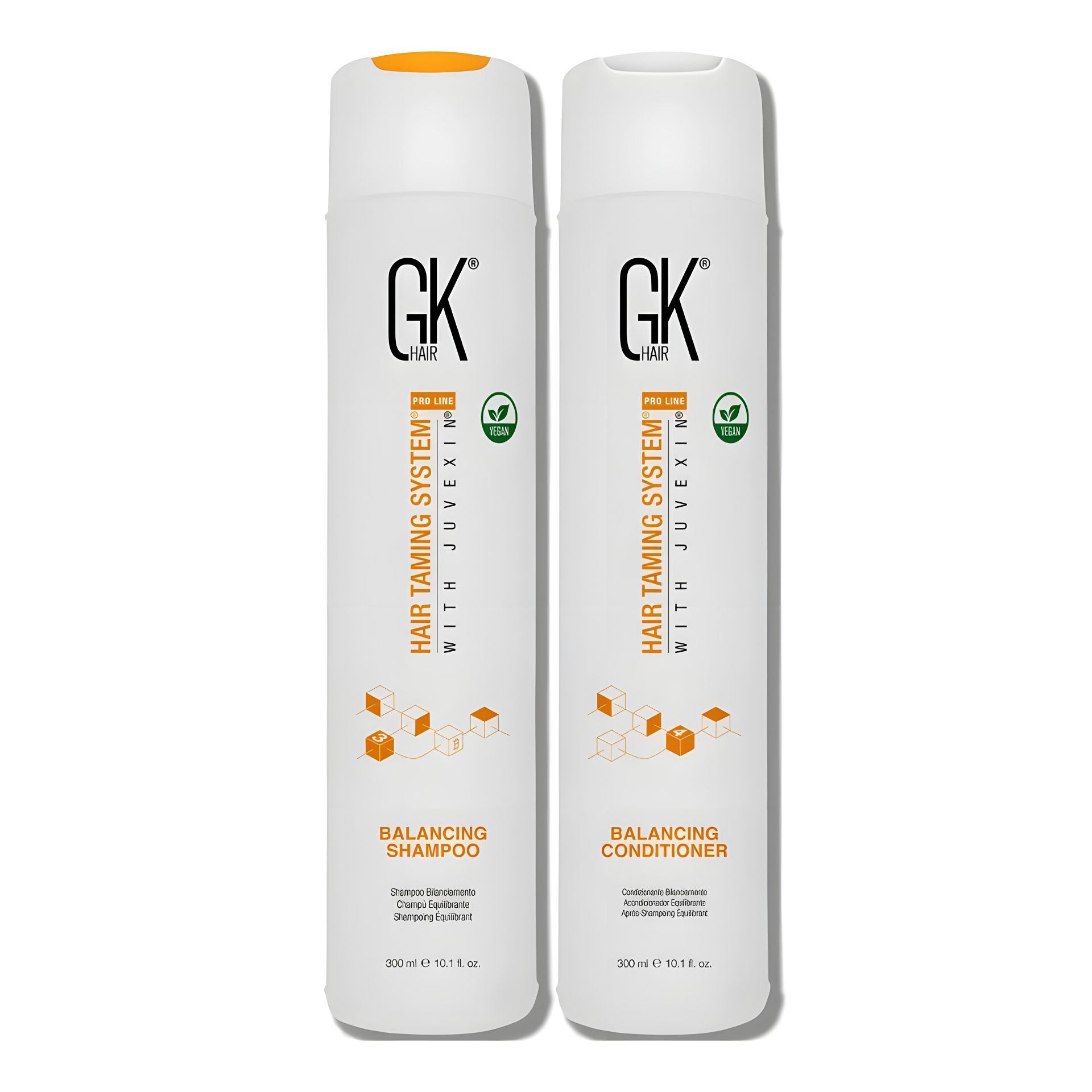 Набор сбалансированных шампуня и кондиционера GKhair Global Keratin, 2х300 мл Набор сбалансированных шампуня и кондиционера GKhair Global Keratin, 2х300 мл