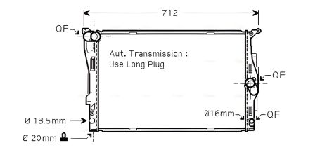 Охолоджуючий радіатор BMW 1, AVA (BWA2303)