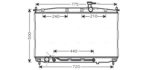 Радиатор охлаждения для HYUNDAI SANTA FE, AVA COOLING (HY2174)