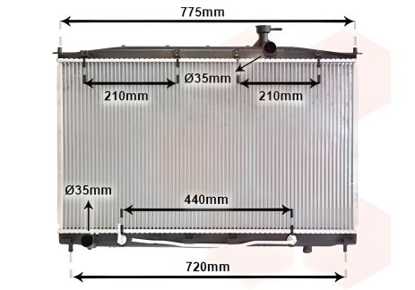 Радиатор охлаждения 82002174 HYUNDAI, VAN WEZEL (82002174)