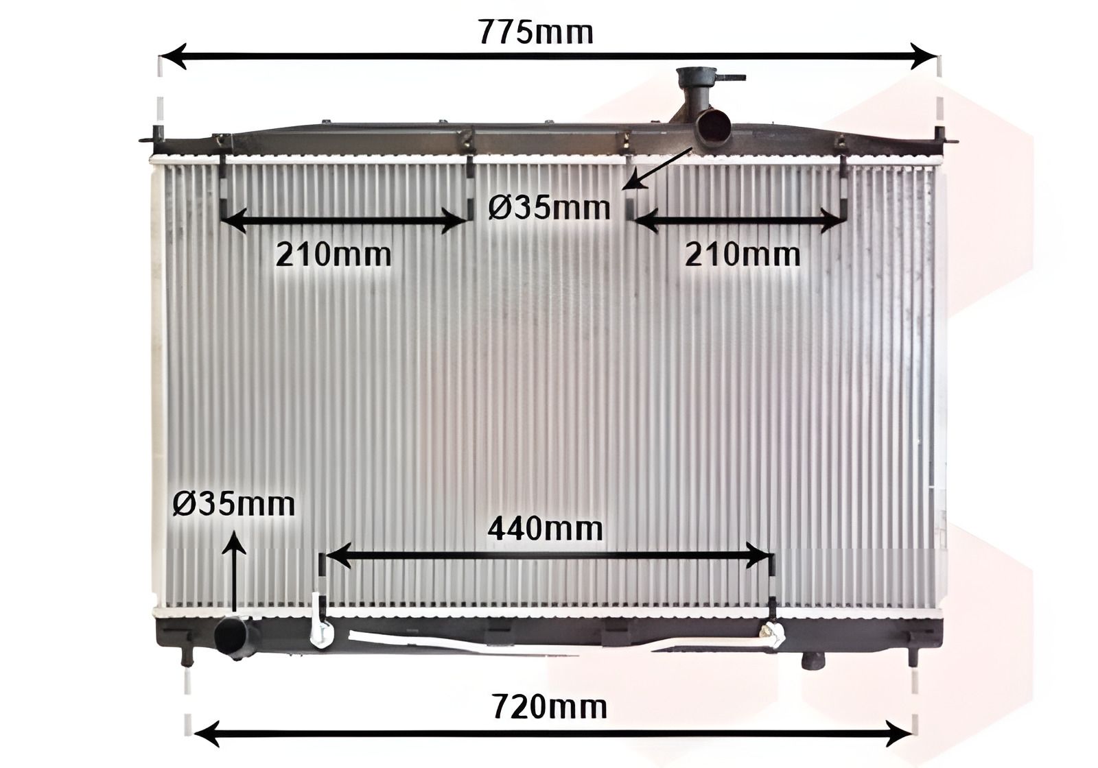 Радіатор охолодження для моделі 82002174 HYUNDAI, VAN WEZEL (82002174) Радіатор охолодження для моделі 82002174 HYUNDAI, VAN WEZEL (82002174)