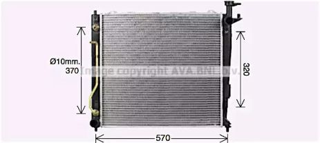 Радиатор охлаждения KA2304 KIA, AVA COOLING (KA2304)