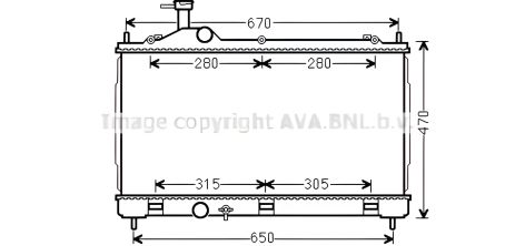 Радиатор охлаждения MITSUBISHI MT2256, AVA COOLING (MT2256)