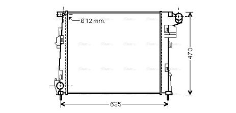 Радіатор охолодження NISSAN PRIMASTAR, VAUXHALL VIVARO, AVA (RTA2427) Радіатор охолодження NISSAN PRIMASTAR, VAUXHALL VIVARO, AVA (RTA2427)