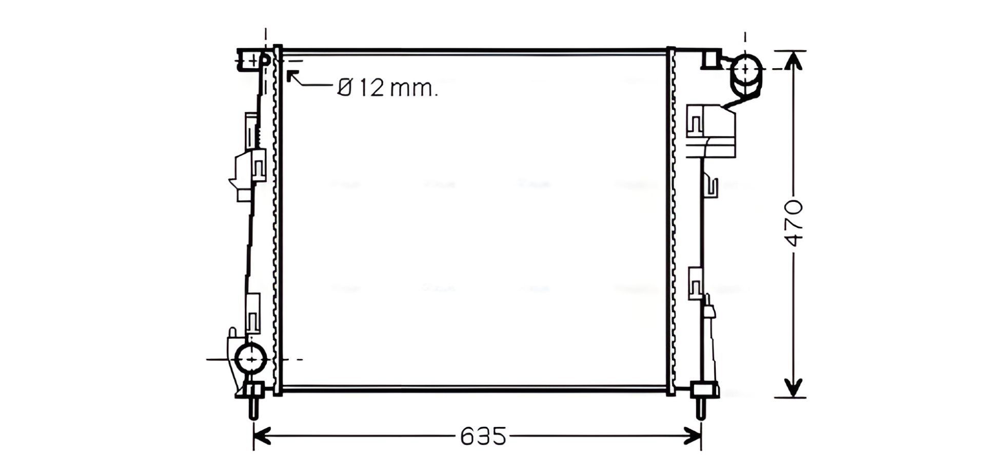 Радіатор охолодження NISSAN PRIMASTAR, VAUXHALL VIVARO, AVA (RTA2427) – Надійний Радіатор охолодження NISSAN PRIMASTAR, VAUXHALL VIVARO, AVA (RTA2427) – Надійний