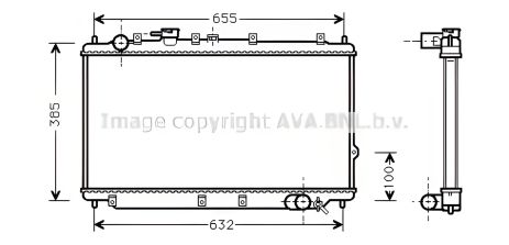 Охлаждающий радиатор KA2016 KIA, AVA COOLING (KA2016) Охлаждающий радиатор KA2016 KIA, AVA COOLING (KA2016)