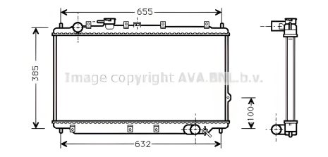 Радіатор охолодження KA2016 для KIA від AVA COOLING (KA2016)