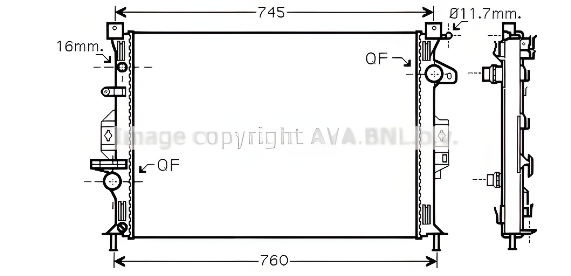 FDA2425 охолоджуючий радіатор для LANDROVER FORD, AVA COOLING (FDA2425) FDA2425 охолоджуючий радіатор для LANDROVER FORD, AVA COOLING (FDA2425)