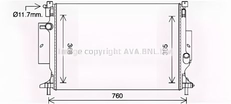 Радіатор FORD FOCUS охолодження, AVA COOLING (FD2643) Радіатор FORD FOCUS охолодження, AVA COOLING (FD2643)