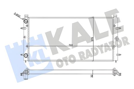 Система охолодження радіатора VW CALIFORNIA, KALE OTO RADYATOR (356880) Система охолодження радіатора VW CALIFORNIA, KALE OTO RADYATOR (356880)