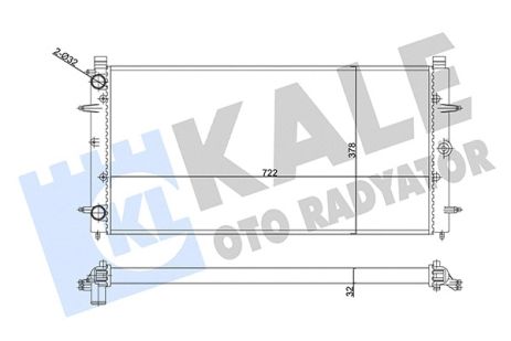 Радіатор охолодження VW CALIFORNIA, KALE OTO RADYATOR (356880) Радіатор охолодження VW CALIFORNIA, KALE OTO RADYATOR (356880)