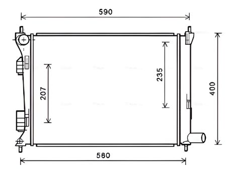 Охлаждающий радиатор KIA RIO, HYUNDAI ACCENT, AVA COOLING (HYA2277)