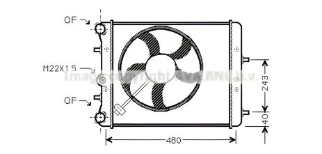 Радіатор охолодження машини SAA2013 SEAT VW, AVA COOLING (SAA2013)