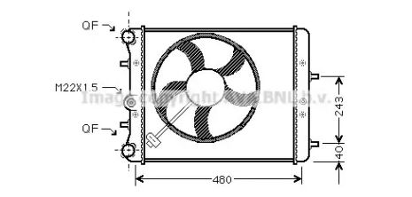 Радіатор охолодження SAA2013 SEAT VW, AVA COOLING (SAA2013) Радіатор охолодження SAA2013 SEAT VW, AVA COOLING (SAA2013)