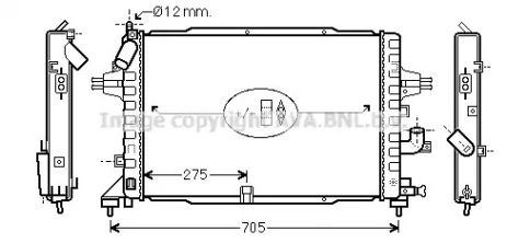 Радиатор охлаждения OLA2364 OPEL, AVA COOLING (OLA2364)