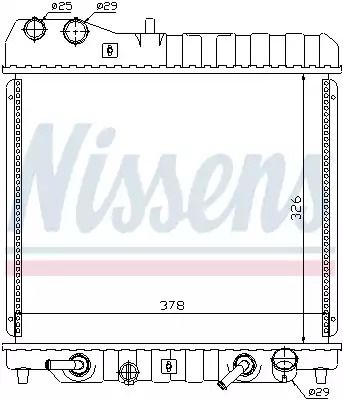 Радиатор охлаждения 68111 HONDA, NISSENS (68111)