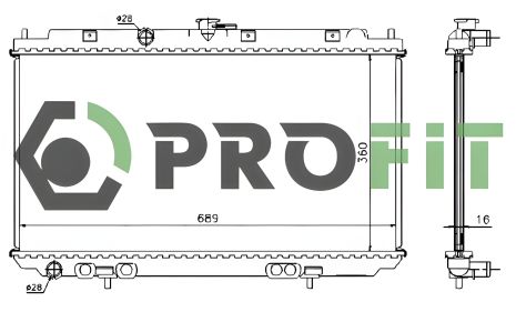 Охолоджуючий радіатор для NISSAN PRIMERA, PROFIT (17400258) Охолоджуючий радіатор для NISSAN PRIMERA, PROFIT (17400258)