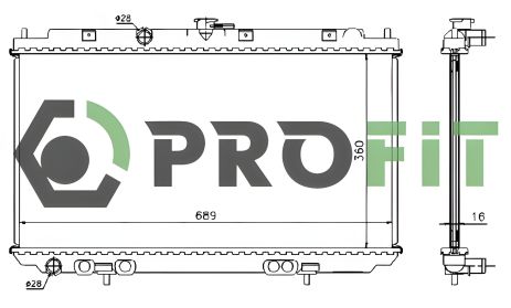 Охолоджуючий радіатор для NISSAN PRIMERA, PROFIT (17400258)