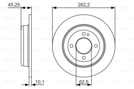 Гальмівний диск Solaris / Accent IV (RB), задній (58411-0U300), BOSCH (0986479A44)