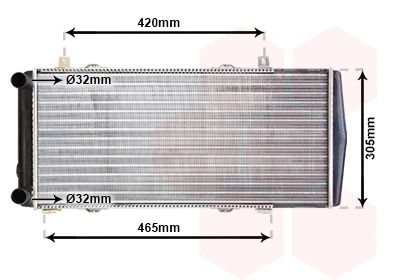 Радіатор охолодження 76002004 VW SKODA, VAN WEZEL (76002004)