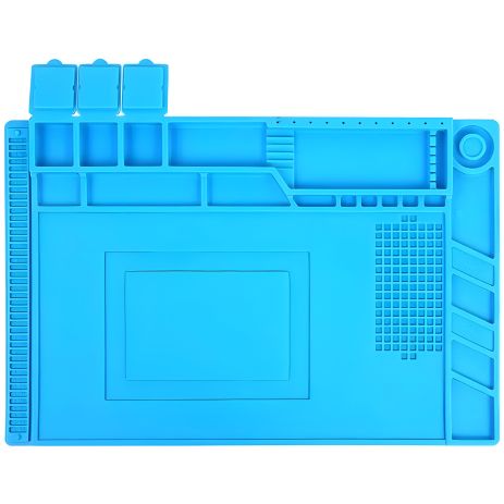 Силиконовый термостойкий коврик для пайки Mechanic V51, 450x300 мм, синий