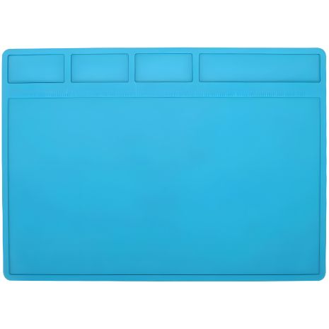 Термостійкий силіконовий килимок Mechanic V41 для паяння та ремонту техніки, 280x200 мм, Blue Термостійкий силіконовий килимок Mechanic V41 для паяння та ремонту техніки, 280x200 мм, Blue