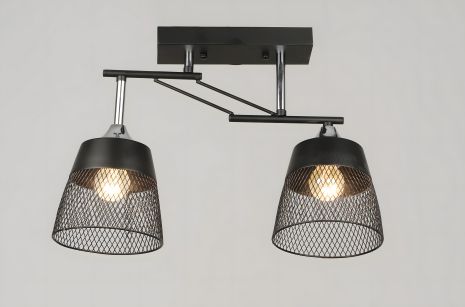 Люстра Valeso Ceiling Chandelier K2324/2 для 2 ламп E27, черный+хром, металл