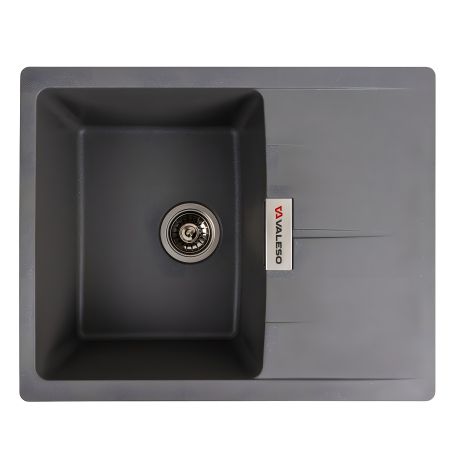 Кухонная гранитная мойка VALESO 6250 ZIRKONE матовая Серый муссон