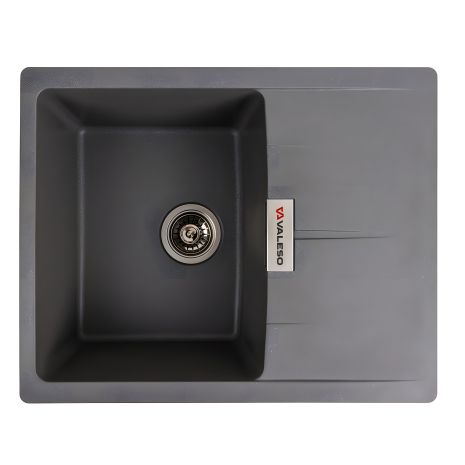 Гранітна кухонна мийка VALESO 6250 ZIRKONE матовий Сірий мусон Гранітна кухонна мийка VALESO 6250 ZIRKONE матовий Сірий мусон