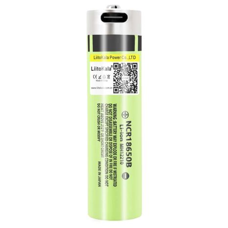 Акумулятор LiitoKala 34B-USB, 18650, NCR18650B, Type-C, Захист, 3A, 3400mah, Original Акумулятор LiitoKala 34B-USB, 18650, NCR18650B, Type-C, Захист, 3A, 3400mah, Original
