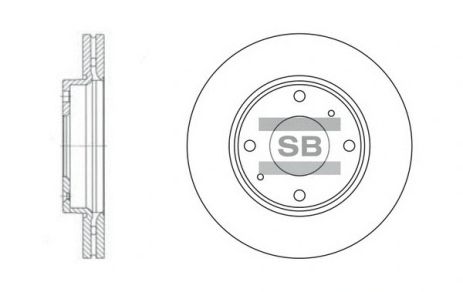 Диск гальмівний INOKOM MATRIX, HYUNDAI (BEIJING), SANGSIN (HI-Q) (SD1016)
