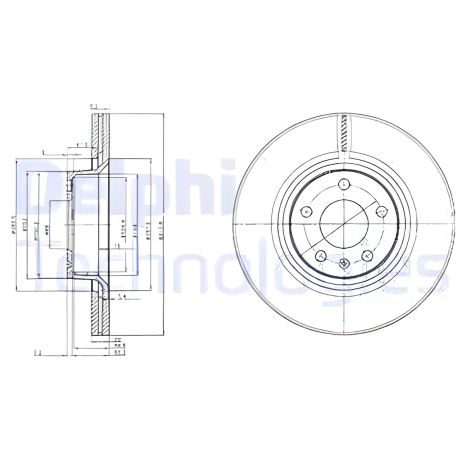 Гальмівний диск для AUDI (FAW), DELPHI (BG3942) Гальмівний диск для AUDI (FAW), DELPHI (BG3942)