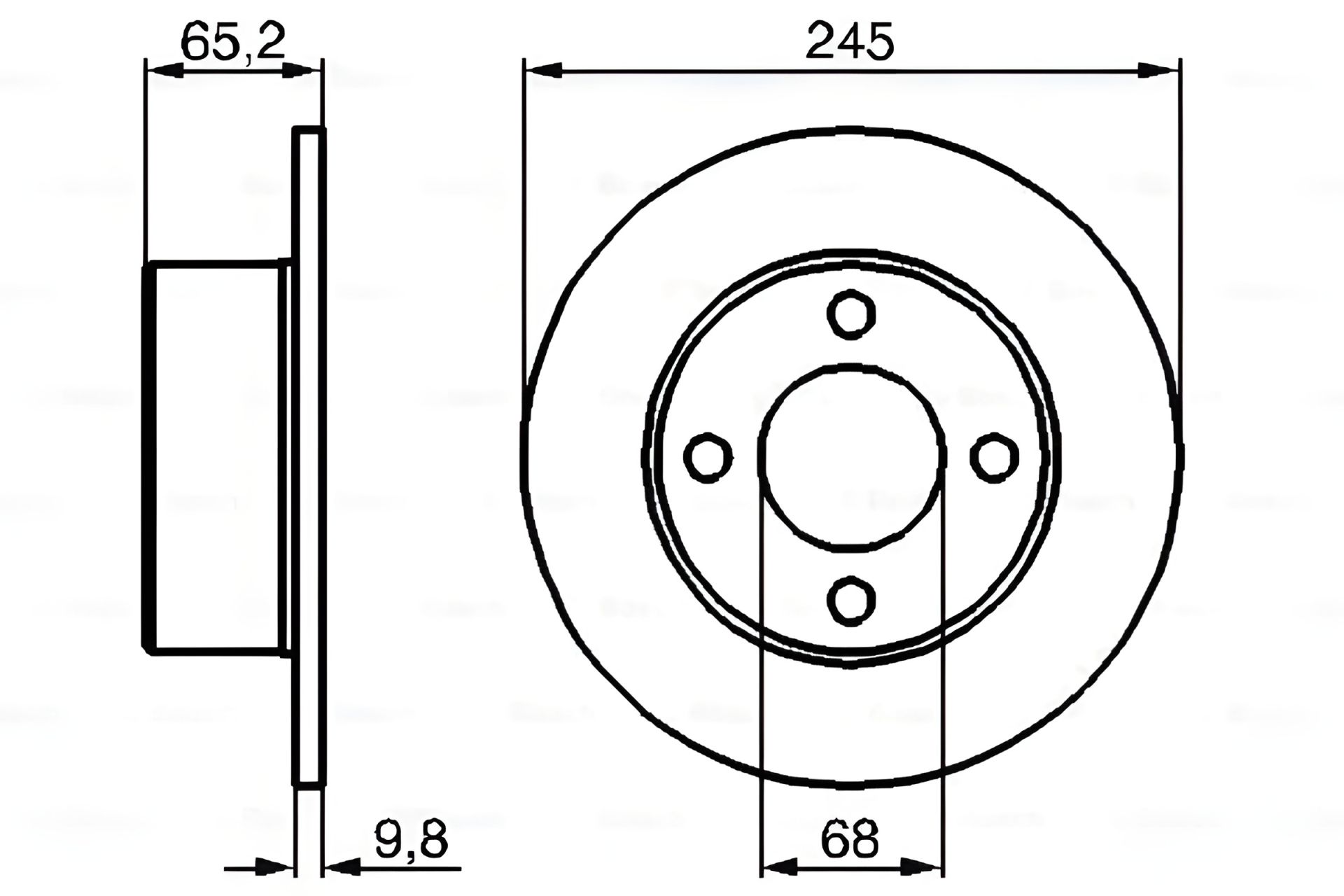 Тормозной диск для AUDI 100 от BOSCH (0986478073) Тормозной диск для AUDI 100 от BOSCH (0986478073)