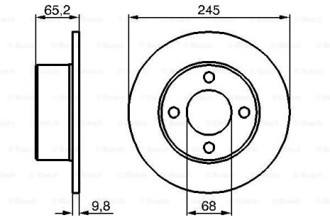Диск гальмівний AUDI 100, BOSCH (0986478073) Диск гальмівний AUDI 100, BOSCH (0986478073)