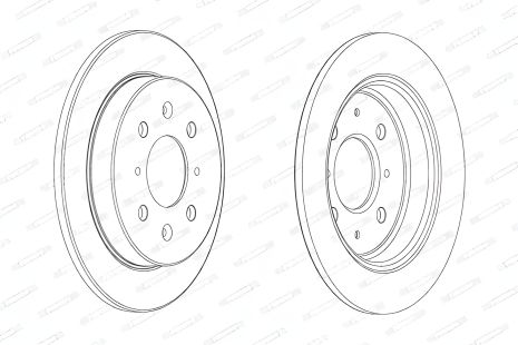 Диск гальмівний для HONDA CITY, модель FERODO (DDF2244C)