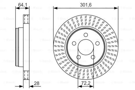 Диск гальмівний BOSCH (0986479U04) Диск гальмівний BOSCH (0986479U04)