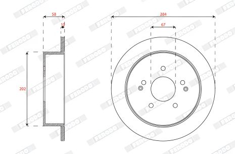 Гальмівний диск FERODO (DDF1992C)