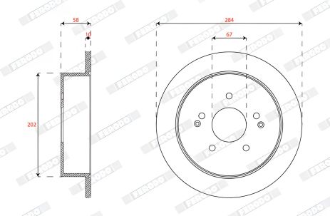 Тормозной диск FERODO (DDF1992C)
