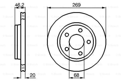 Диск гальмівний AUDI 200, BOSCH (0986478316) Диск гальмівний AUDI 200, BOSCH (0986478316)
