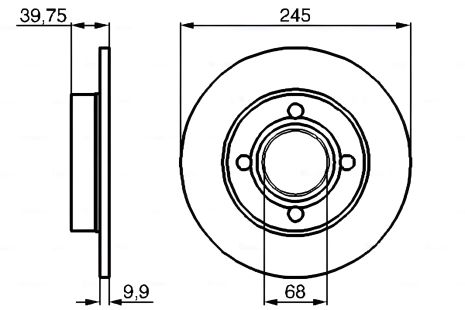 Гальмівний диск AUDI 80, BOSCH (0986478216) Гальмівний диск AUDI 80, BOSCH (0986478216)