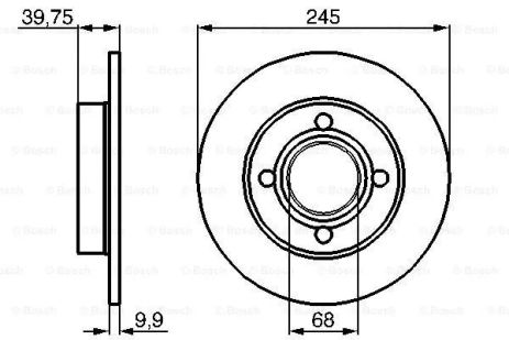 Диск гальмівний AUDI 80, BOSCH (0986478216)