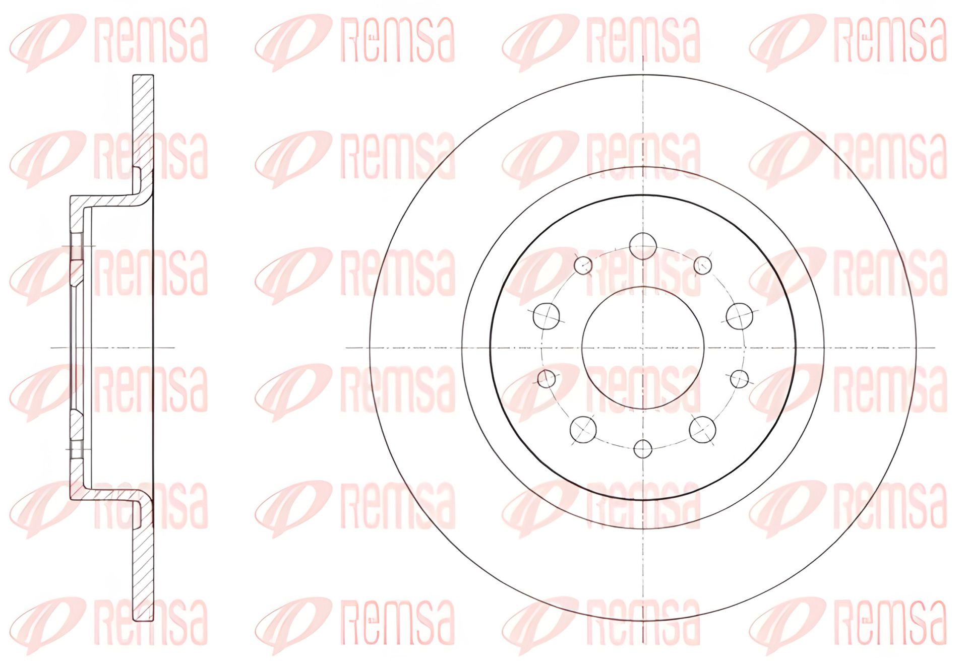 Гальмівний диск FIAT ALFA ALFA, ALFA ALFA LANCIA, REMSA (6155800) Гальмівний диск FIAT ALFA ALFA, ALFA ALFA LANCIA, REMSA (6155800)