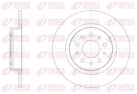 Диск гальмівний FIAT ALFA ALFA, ALFA ALFA LANCIA, REMSA (6155800) Диск гальмівний FIAT ALFA ALFA, ALFA ALFA LANCIA, REMSA (6155800)