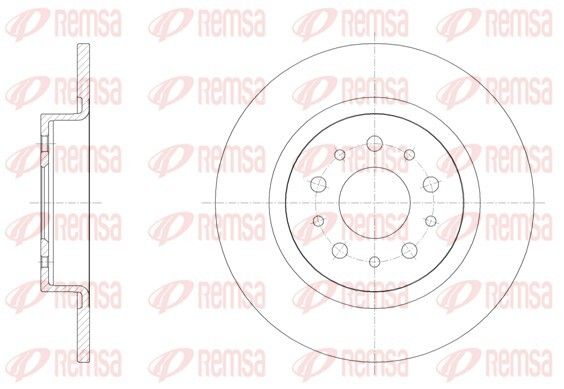 Диск гальмівний FIAT ALFA ALFA, ALFA ALFA LANCIA, REMSA (6155800) Диск гальмівний FIAT ALFA ALFA, ALFA ALFA LANCIA, REMSA (6155800)