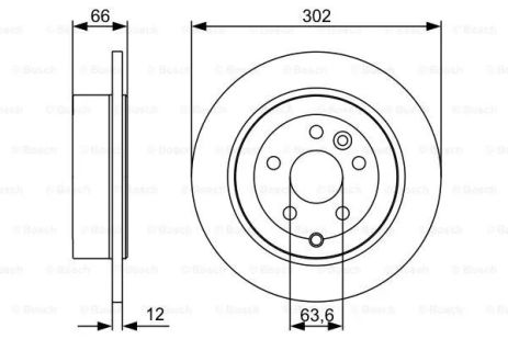Гальмівний диск LAND ROVER FREELANDER 2, BOSCH (0986479518)