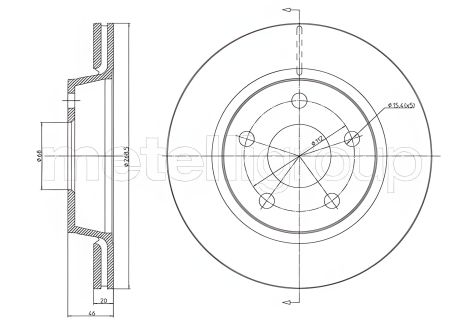 Гальмівний диск для AUDI 100, CIFAM (8001734C)